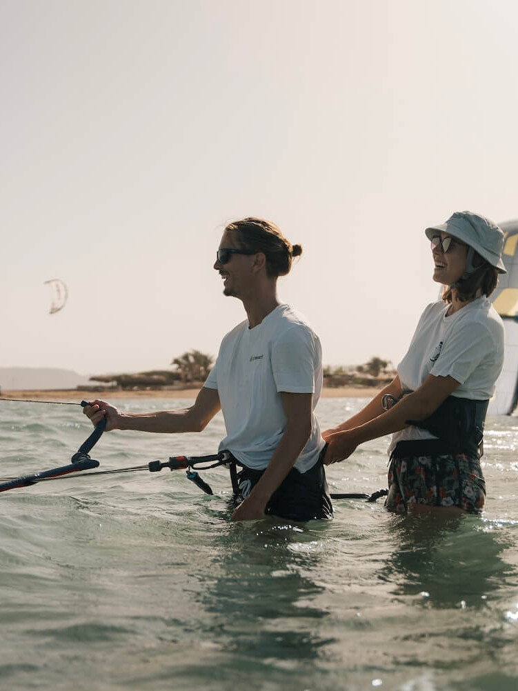 El Gouna Primesurf Makani Beach Club Kurse Kite Learn to kite Kiten lernen